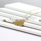 New Fashion 304 Stainless Steel Silhouette Map Australia Victoria State Charm Necklace Link Cable Chain 18K Gold Plated thumbnail-2