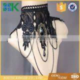 Party Queen Pearl Wide Neck Ornaments Black Lace Necklace Punk Dress Accessories False Collar thumbnail-1
