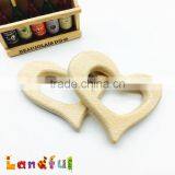 Hot Non-Toxic Wood Organic Heart Teething Ring Wooden Baby Toys thumbnail-3