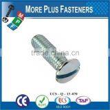 Made in Taiwan ISO 2010 Slotted Raised Countersunk Oval Head Machine Screw Low Carbon Steel Zinc Plated thumbnail-1