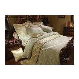 Floral Jacquard Luxury Bed Sets / Silk Cotton Material In Bedroom