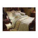 Floral Jacquard Luxury Bed Sets / Silk Cotton Material In Bedroom thumbnail-1