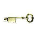 Gold Large Key USB Flash Drive Metal Customized Jump Drives For Gift