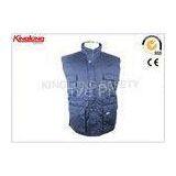 Blue Bomber Hi Vis Winter Workwear , Class 3 Safety Vests With Pockets