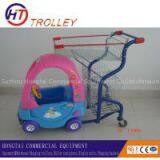 Kids Shopping Trolley Cart With Funny Toy For Supermarket