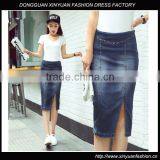 Latest Long Skirt Design Women Slim Fit Denim Pencil Skirts,Hot Sale High Waist Denim Pencil Skirts For Ladies