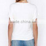 Special Street Style White V Shape T Shirt thumbnail-4