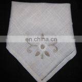 Napkins With Embroidery and Hemstitch
