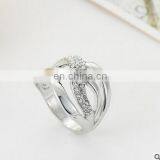 White Gold Plated Rings Women Wedding Engagement Rings Fashion CZ Diamond Vintage Jewelry thumbnail-2