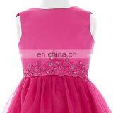 Grace Karin Full-Length Sleeveless Deep Pink Voile Satin Long Flower Girl Dress New Model Girl Dress 7~12 Years Old CL4491-3 thumbnail-4