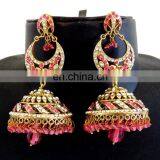 Wholesale Jumka Victorian Earrings - Crystal Rhinestone Earrings - Victorian Earring - Artificial Earrings - Stylish Earrin thumbnail-3