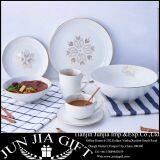 Porcelain dinner set with gold decal