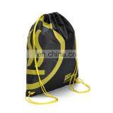 Personalized Waterproof 210d Polyester Drawstring Backpack Bag With Logo Print
