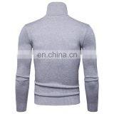 Basic Style Turtle Neck High Collar Solid Color Men Sweaters thumbnail-3