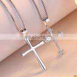 Wholesale Personalized Diamond Crystal Women Silver 925 Sterling Silver Letter Initial Necklace thumbnail-3