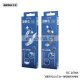 Remax Flag Series RC-169th Phone Charging Oem Micro Braided Magnetic for Android Usb 3 In 1 Cable thumbnail-4