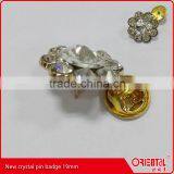 Shiny Crysal Pin Badge 19mm thumbnail-1