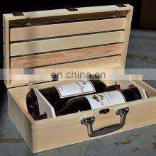 2 Wine Bottle Travel Storage Box Carrying Display Case thumbnail-2