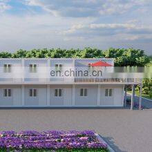 China Cheap 4 Bedroom 2 Story Prefab Light Steel Luxury Glass Quick Kit South Africa Prefab Homes House for Sale thumbnail-1