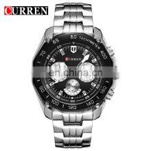 CURREN 8077 Men Quartz Luxury Chronograph Stainless Steelwatches Casual Water Resistant Army Watches Relogio Masculino thumbnail-2