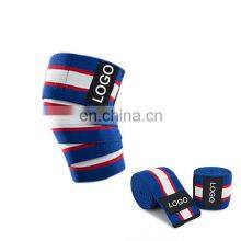 Adjustable Compression Men and Women Powerlifting Squats Gym Knee Wraps for Weightlifting