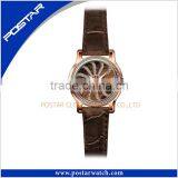 Lady Diamond Watch High Quality Round Face Leather Lady Watch thumbnail-5