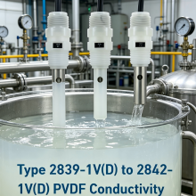 Type 2839 2842 PVDF Conductivity Sensor Industrial Water Conductivity Electrode for Water Treatment System thumbnail-3