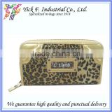Elegant Leopard Velvet Gold Color Female zipper Long Wallet