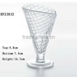 beautiful shape glass ice cream cup