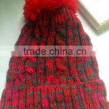 New Design Acrylic Coloured Thread Knitting Beanie Caps and Hats thumbnail-6