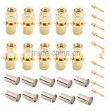 Gold Plated Male SMA Connector Plug Pin Crimp,RF Connector thumbnail-4