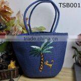 Hot Sale Fashion Cheap Straw Kids Beach Bag