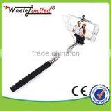 2014-2015 Hot High Quality Mobile Cable Selfie Stick With Foldable Holder
