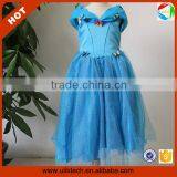 Stock wholesale princess girl cinderella dress with butterfly (Ulik-A0132)