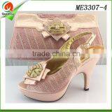 Green Italian Shoes and Bag Set Women High Heels Shoe and Handbag to Match thumbnail-4