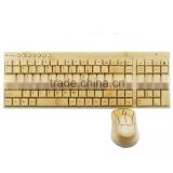 Top Quality Bamboo Wood Universal Wireless Bluetooth Keyboard And Mouse for Laptop Computer
