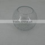 Good Quality Clear Crackle Glass Vase thumbnail-1