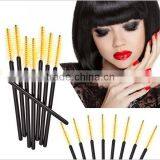BLUEFRAG Eyelash Brush One-Off Disposable Synthetic Fiber Mascara Applicator Wand Brush Pink Rose Red Black 7 Colors 50 Pcs thumbnail-2