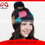 Custom Hats Women Knitted Winter Cap Casual Beanies Colorful Hip-hop Snap Slouch Bonnet Beanie thumbnail-3