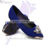 2015 Spring Newest European and American Shallow Mouth Beaded Flat Pointed Shoes Women Shoes thumbnail-2