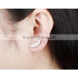 Fashion Hot Sale Wholesale Design 2016 Stainless Steel Leaf Earring thumbnail-6