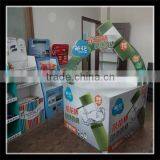 Roud Shape Plate Custom Cardboard POP Supermarket Floor Display Stand,display