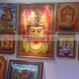 3D God Picture With Wood Frame 3D Lenticular Framed Wall Photo for Home Decoration