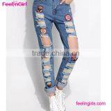 No MOQ Print Logo Jean Tights Woman Leggings