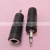 Mono Audio Black 3.5 Male to 6.5 Female Connector Adapter