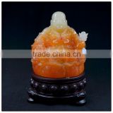 Red Jade color buddha statue for home decoration , chinese luckly buddha statue