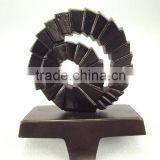 Wheel Stocking Holder With Shine Black Finised , Christmas Tree Stocking Holders For Home Decorations, X Mas Stocking Holders. thumbnail-1