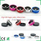 High Quality Optical Glass Lens 0.4x Super Wide Angle Lens Macro Lens 2 in 1 Clip Lens for Smartphone Mobile Phone Camera Lens thumbnail-2