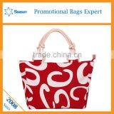 Custom Printed Women Canvas Tote Shoulder Bags Canvas Clutch Bag Wholesale thumbnail-2