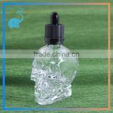 clear glass skull bottles with dropper pipette caps black dropper caps for eliquid